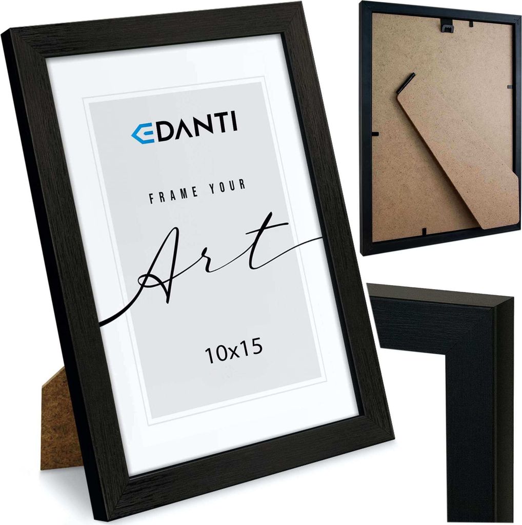 Bilderrahmen 10X15 Cm Posters Frame Auf Bein Stehend Dekoration Schwarz 10X15 Cm Schwarz
