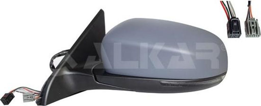 ALKAR 9049828 Außenspiegel Seitenspiegel Links für JEEP Compass (MP, M6) Beheizt Asphärisch Grundiert Elektrisch