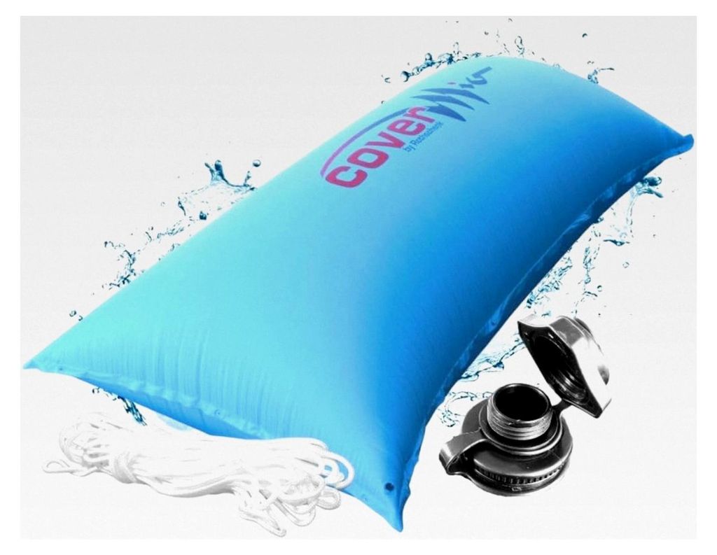 CoverMio XXL Poolkissen Eckig | Luftkissen für den Winter | Poolpolster für winterfeste Abdeckung | Aufblasbare Winterkissen zur Überwinterung f...