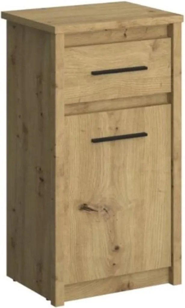 Gagnez de la place avec cette commode Ayson tiroir et porte compacte