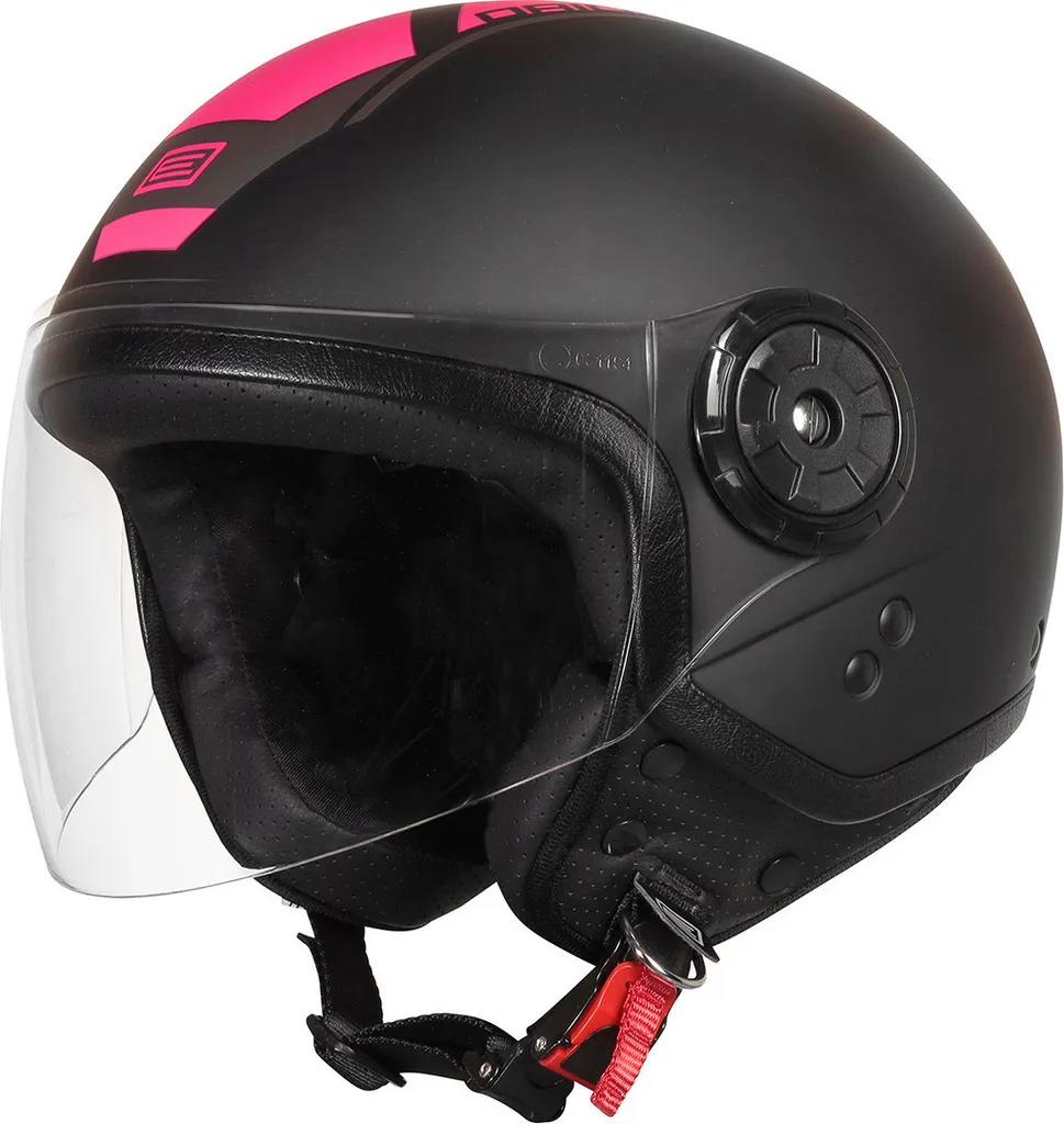 Casque Jet Moto et Scooter Origine Neon Scoop Noir Rose XL Confort