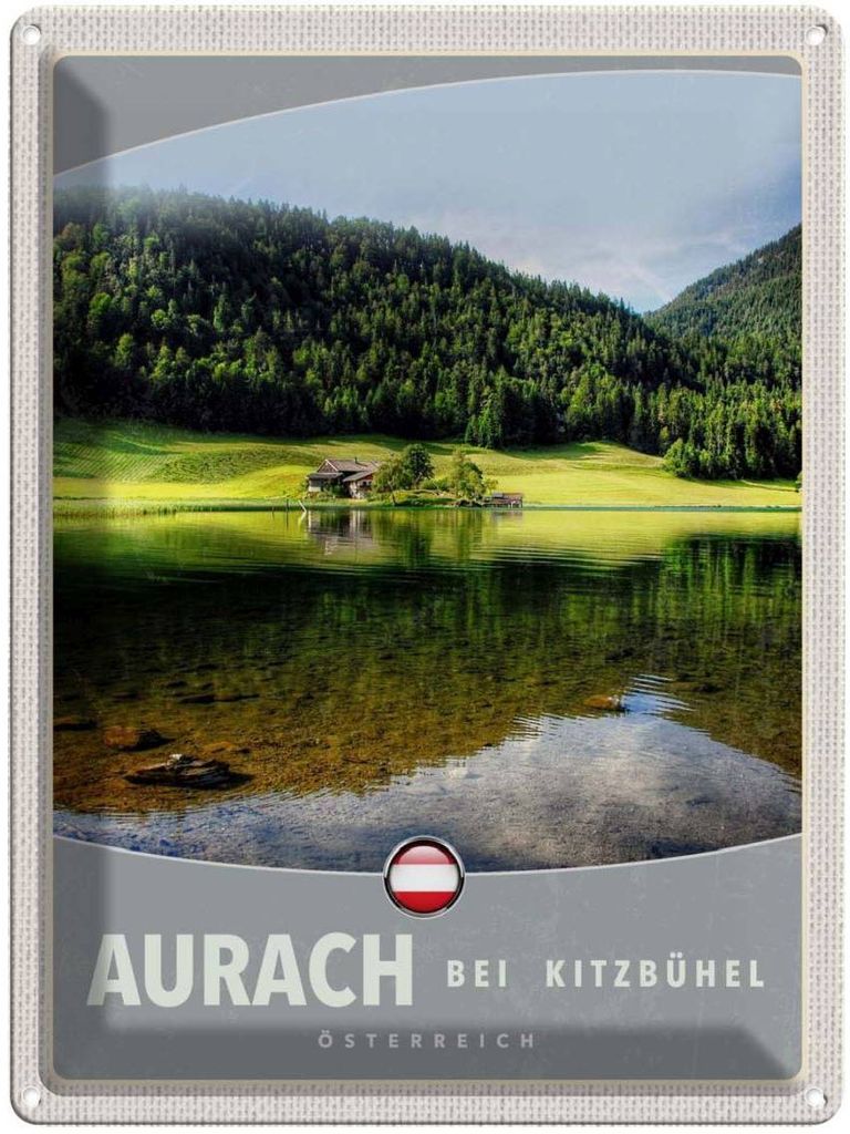 vianmo Blechschild 40x30 cm Aurach bei Kitzbühel Natur Wälder Bildmotiv Reisemotiv Abenteuer Reisen Urlaub