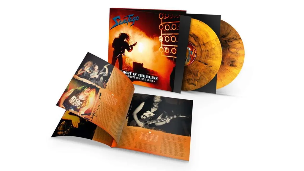 Savatage Ghost In The Ruins Tribute Chriss Oliva Vinyle Marbré Orange