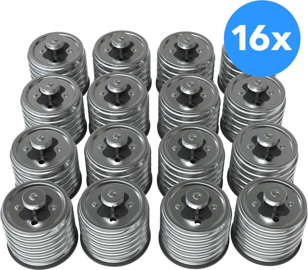 EAZY CASE 16x Lampensockel Adapter (E40->E27) - Konverter E40 Fassung auf E27 Lampenadapter, für LED-/Halogen- und Energiesparlampen Sockeladapter...