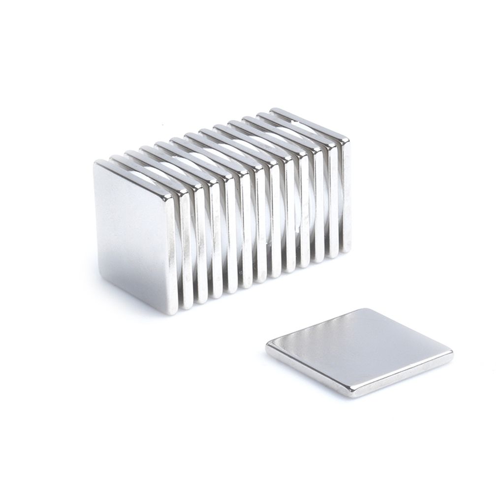 Neodym Magnete 20 x 20 x 2 mm N38 Quader Case - 1 Stück, Extrem stark, Magnettafeln, Kühlschränke, Whiteboards, DIY