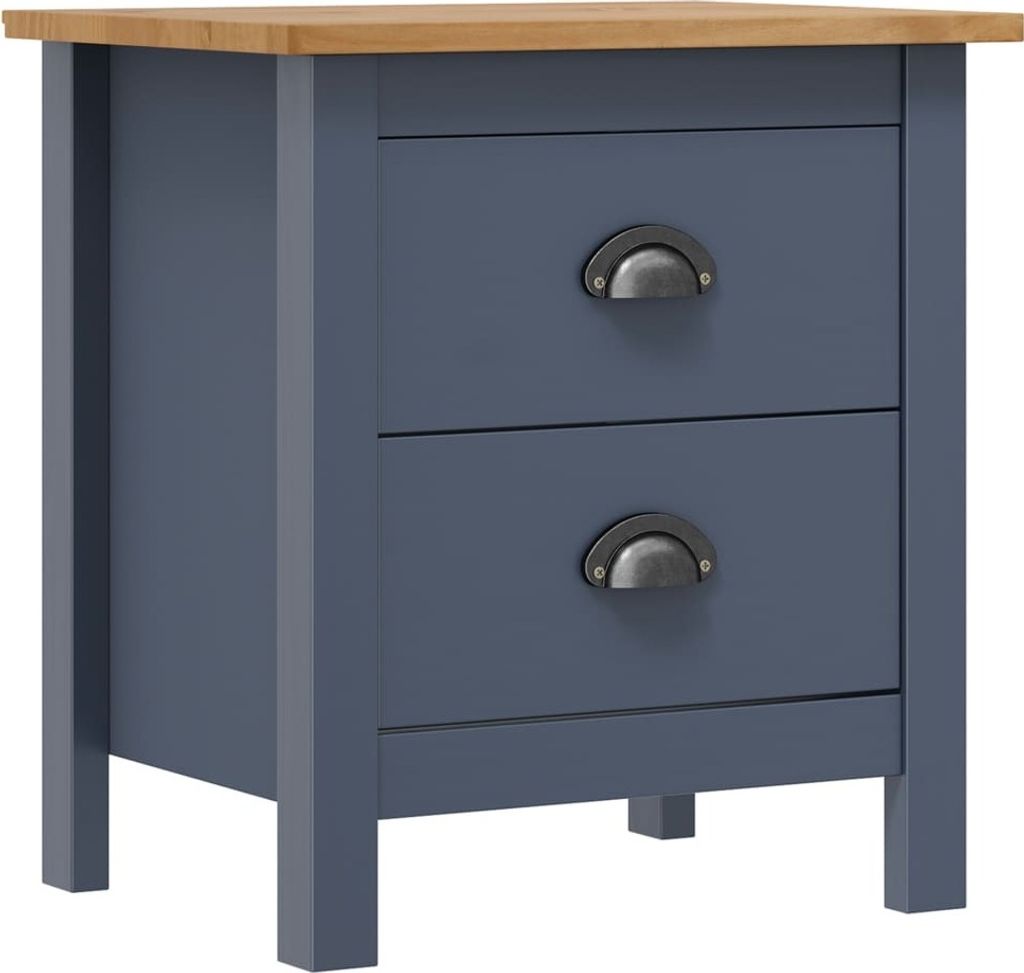 Maison Exclusive - Nachttisch Hill Grau 46x35x49,5 cm Massivholz Kiefer