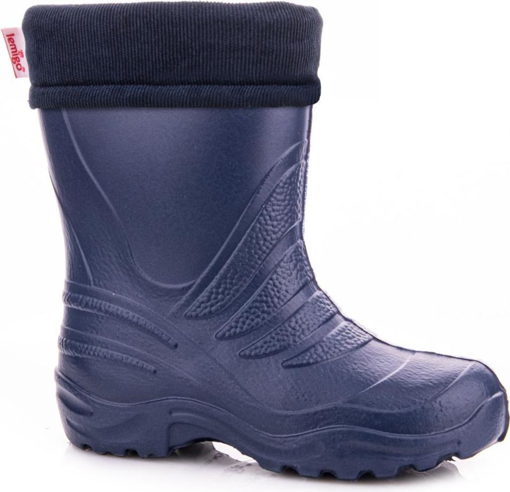 Lemigo leichte Kinder Gummistiefel gefüttert "Termix" Dunkelblau 24/25