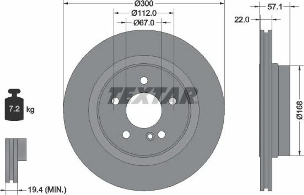 Disque de frein Mercedes Classe E C TEXTAR 92163605 qualité supérieure