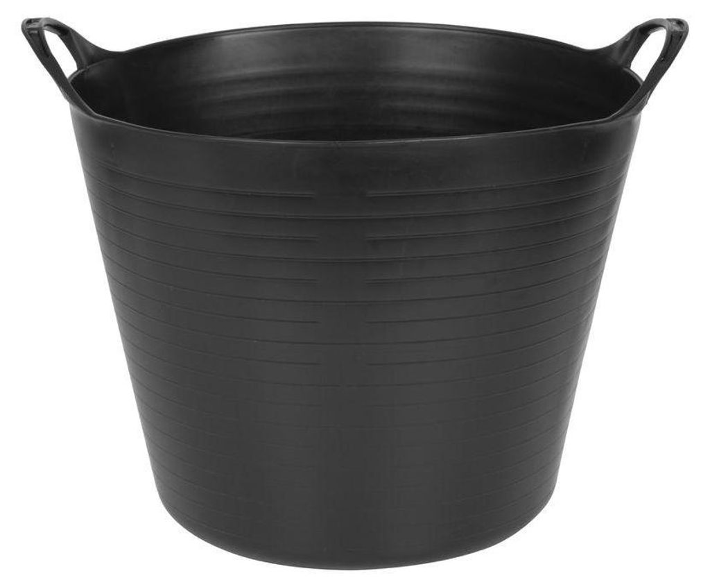 Seau Strend Pro Flexi, noir, de chantier, avec poignees, Image du produit 