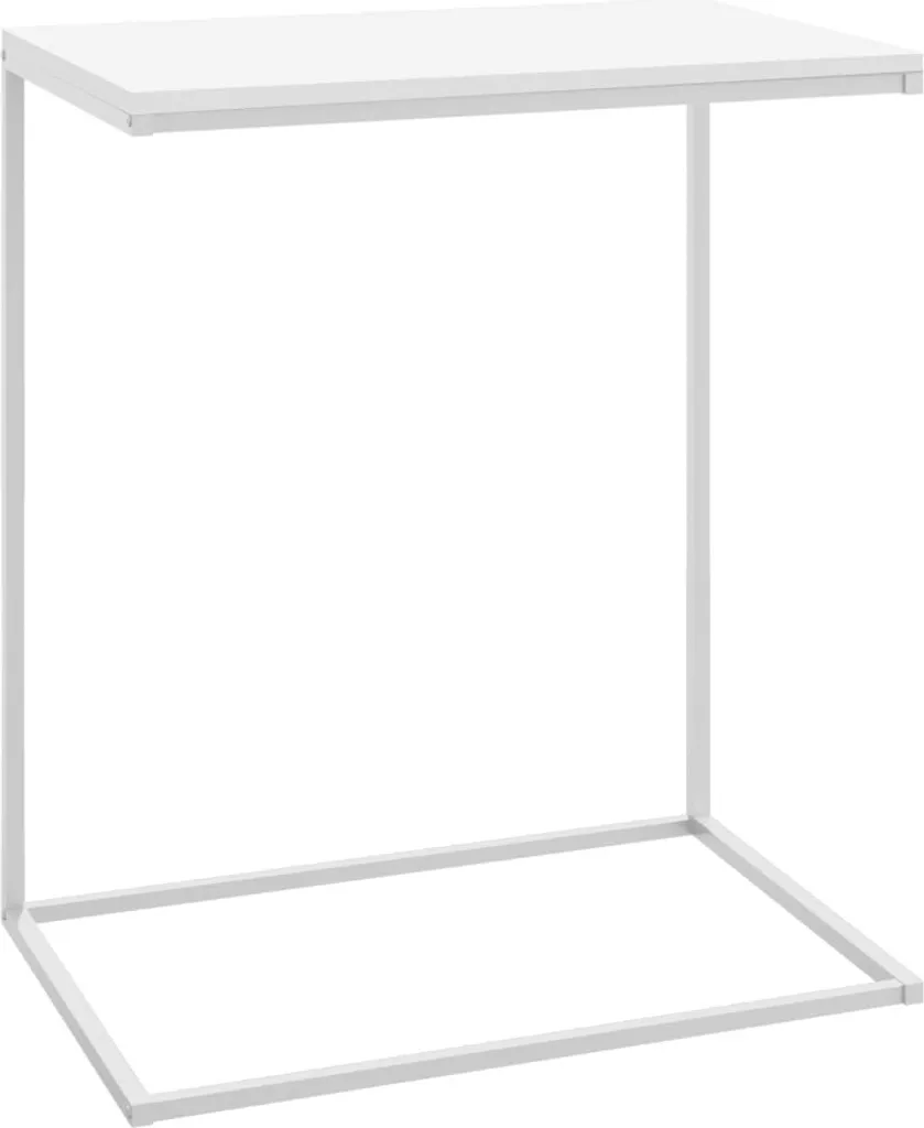 SYFAX™ Tavolino da Salotto Bianco 55x35x66 cm in Legno Multistrato