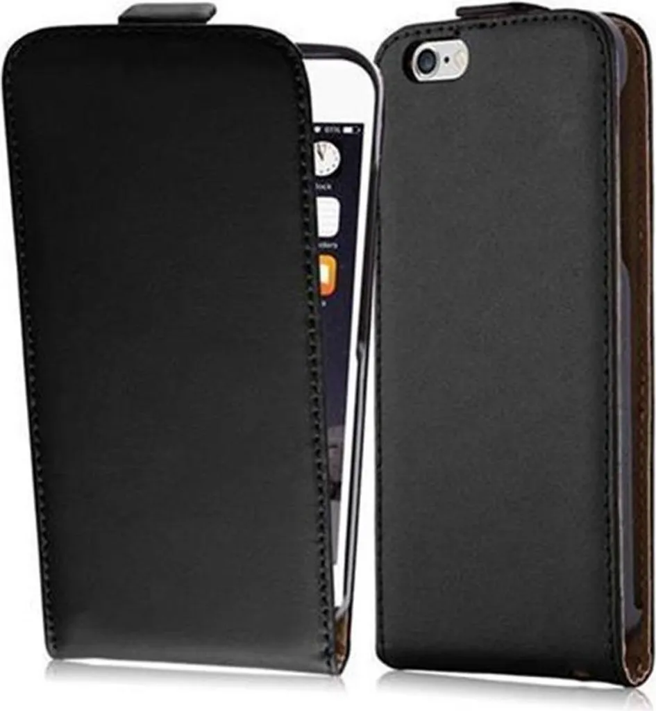 Cadorabo custodia per Apple iPhone 6 PLUS / 6S PLUS custodia protettiva in nero flip custodia del telefono cellulare cover in Similcuoio