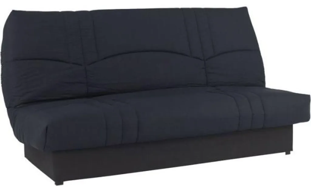 Lit d'appoint Canapé Clic-clac 3 Places PIXIE Noir pour Studio et Salon - 4