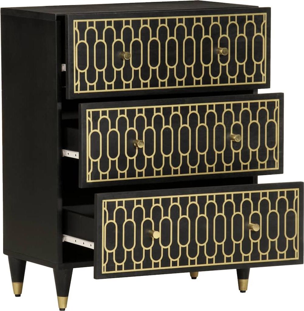 vidaXL Beistellschrank 60x33x75 cm Massivholz Mango