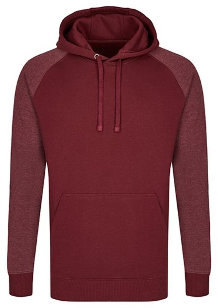 Miners Mate - "My Mate" Hoodie mit durchgehendem Reißverschluss für Herren, meliert LT4053 (XL) (Burgunderrot/Heide Burgund)