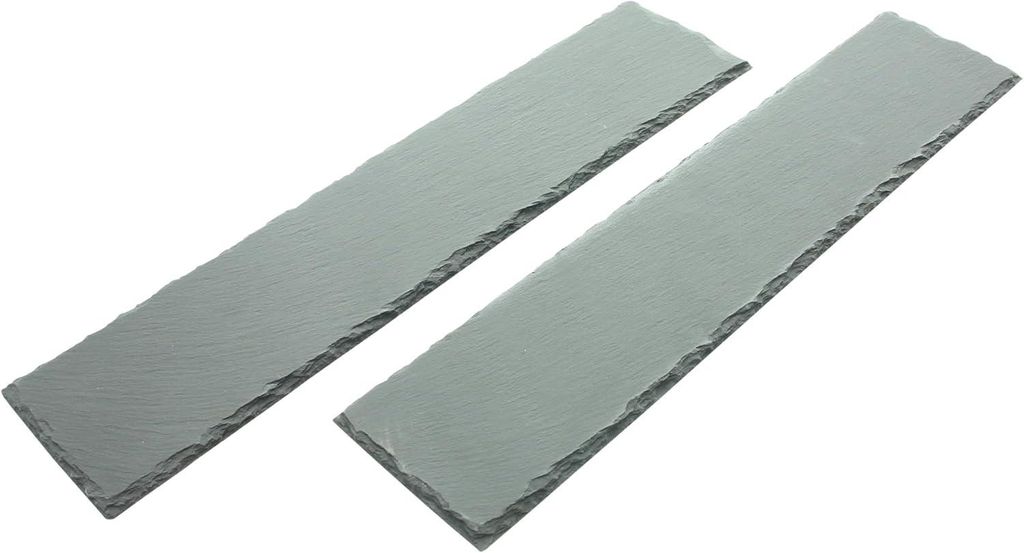Schieferplatte "Länglich", 2er Set, Schiefer, 45 x 10 cm
