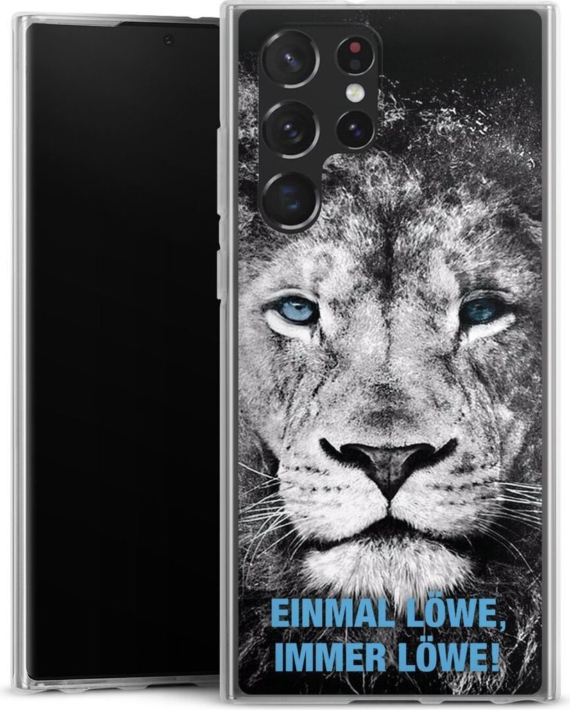 DeinDesign Handyhülle für Samsung Galaxy S22 Ultra Silikon Hülle Case Smartphone Schutzhülle Löwe Offizielles Lizenzprodukt TSV 1860 München