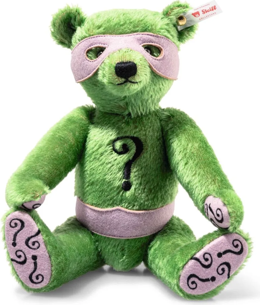 Ours de Collection Steiff Batman The Riddler 30 cm en Mohair Haut de Gamme