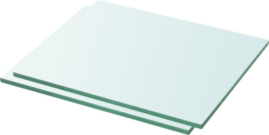 Regalböden 2 Stk. Glas Transparent 30x20 cm