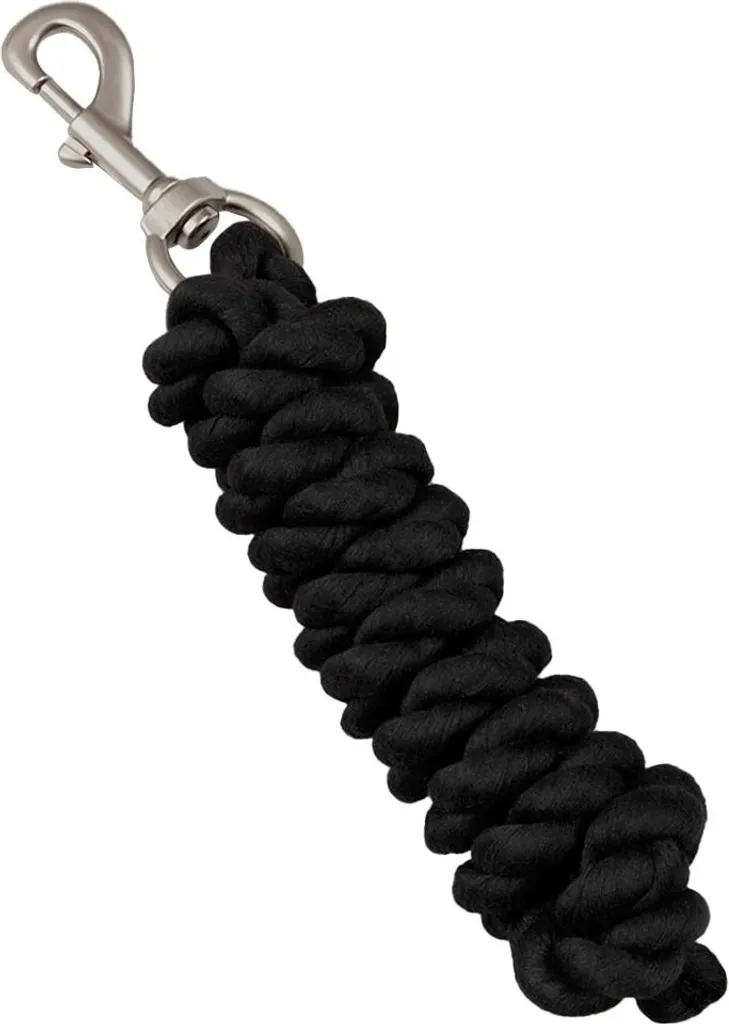 Lunghina Nera Premier Equine 2m | Corda Guinzaglio Elegante in Policotone