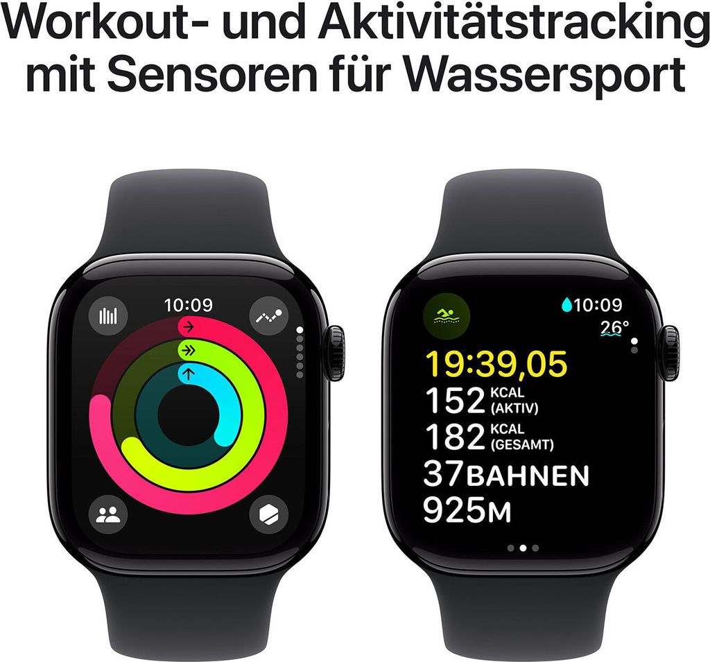 Apple Watch Series 10 42 mm Alu Jet Black Sport S/M Obrázek produktu 6