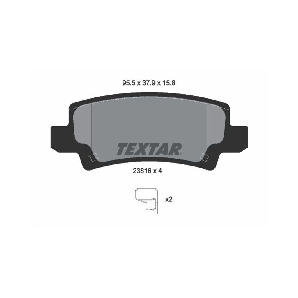 Textar Bremsbeläge hinten für Toyota Corolla + Combi 1,4-2,0 + WT-i D D-4D Lucas