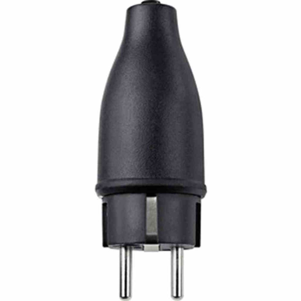 Merten Vollgummi-Stecker schwarz 123851 SCHUKO Produktbild 