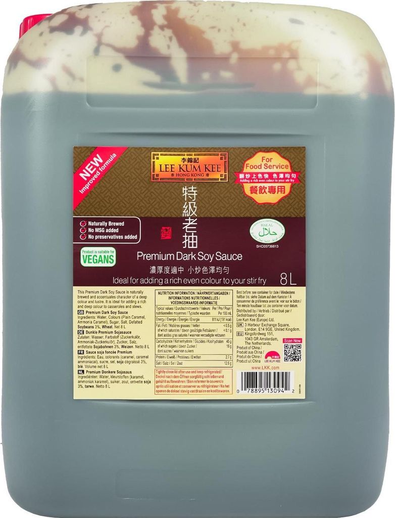 8 Liter Lee Kum Kee Dunkle Premium Sojasauce Dark Soy Sauce Produktbild 