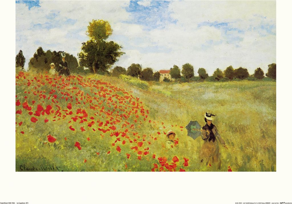 Claude Monet Kunstdruck Bild - Poppies (40 x 50 cm)