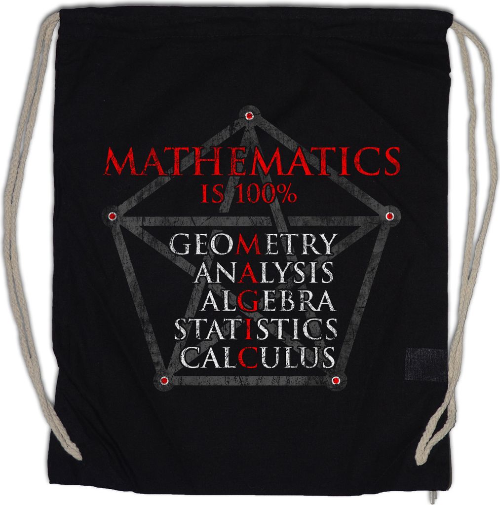 Urban Backwoods Mathematic Magic, Turnbeutel, Farbe: Schwarz