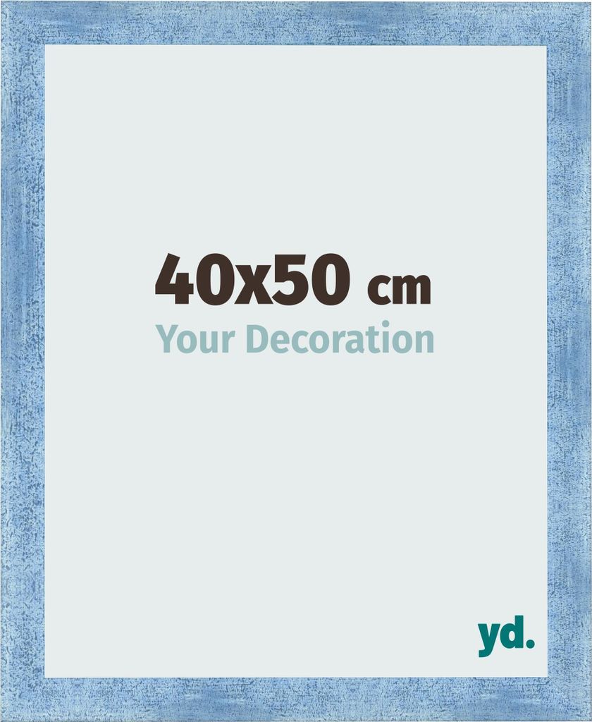 Bilderrahmen, 40x50 cm, Hellblau Gewischt, MDF, Pisa