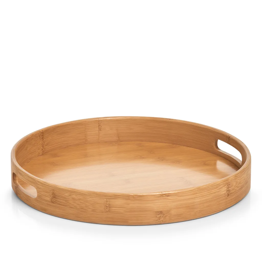 Vassoio ZELLER Bambù 38cm: Idea Regalo Utile ed Elegante per la Casa