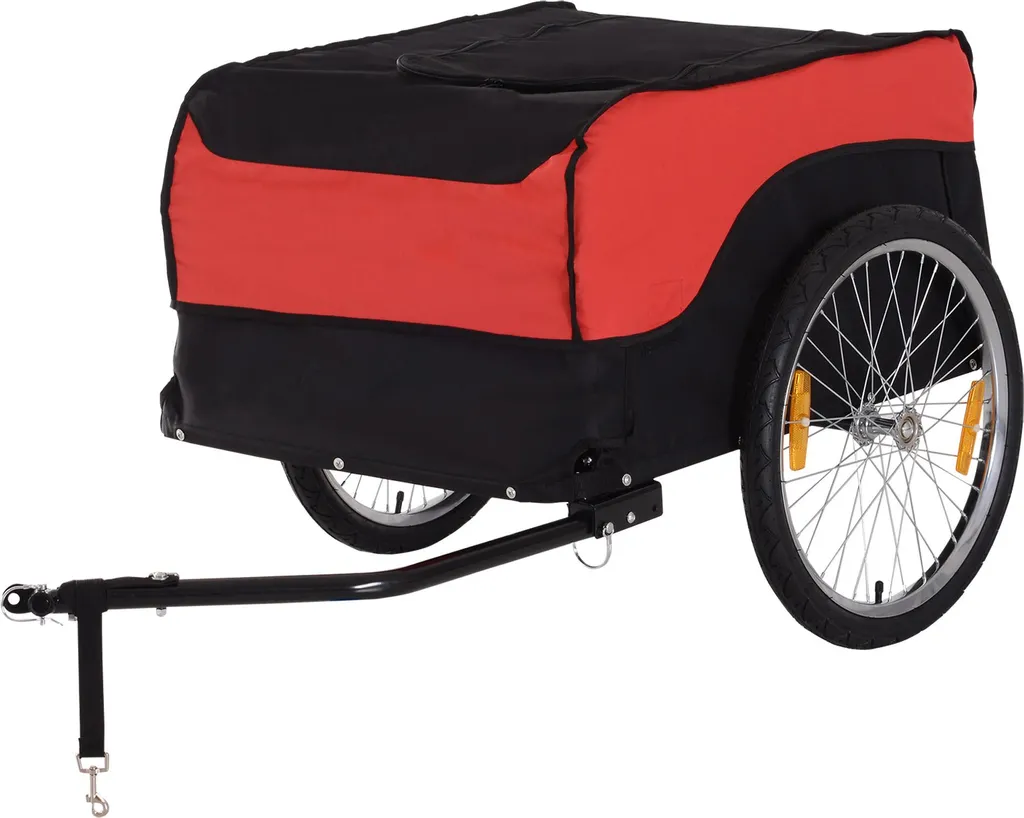 Remorque vélo transport de courses et matériel Fortuna Lai rouge et noire