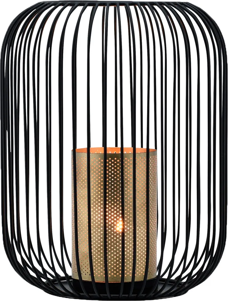 Bougeoir Photophore Noir Scandinave Tesour : Grand Modèle de Salon Chic