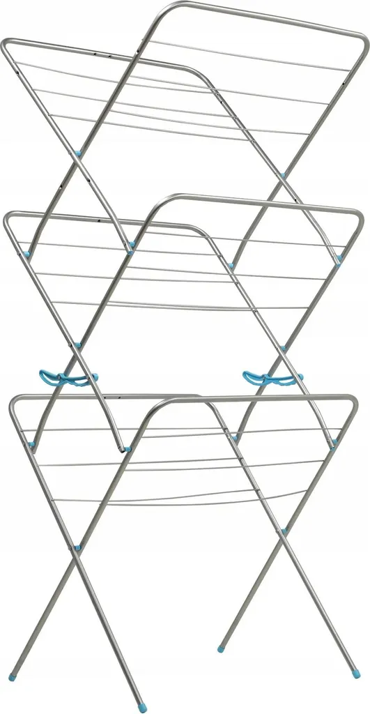 Étendoir à linge tour pliable 3 niveaux pour balcon et petit espace