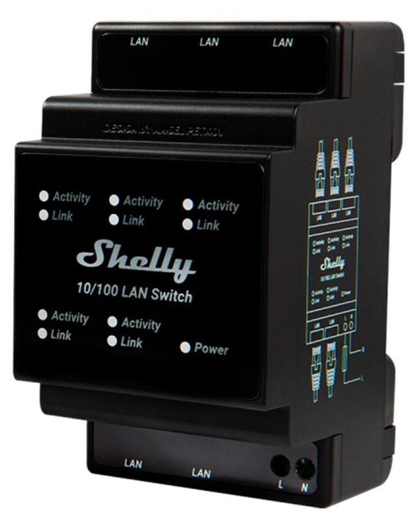 Interruttore Ethernet con 5 Rj45 Shelly Lan Switch Immagine del prodotto 