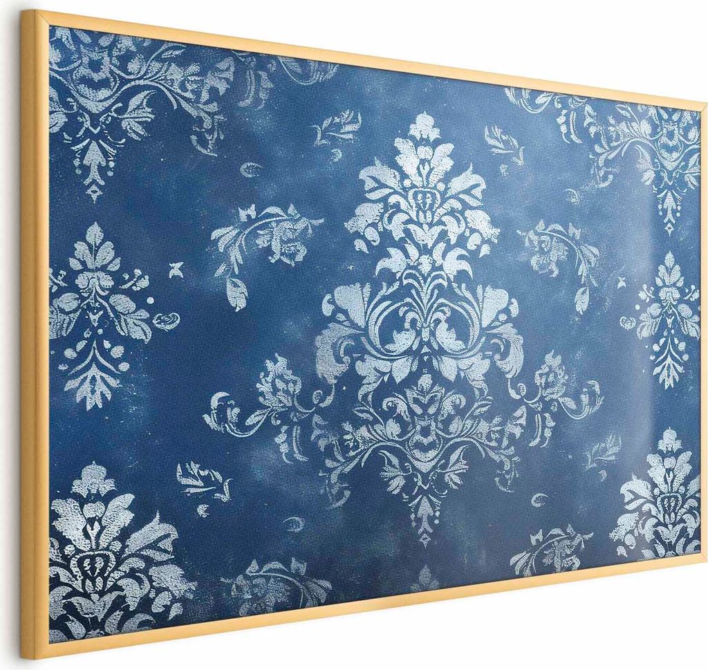 Posterpapier Poster - Retro Ornament in Worn Blues 90x60 cm Muster f-H-10009-ao-a