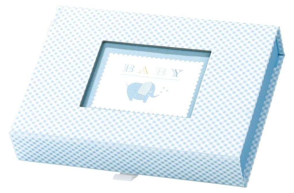 RÖSSLER Fotobox Baby Boy mit Magnetverschluss hellblau
