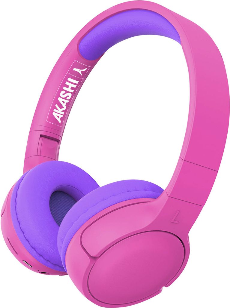 Bluetooth 5.1 Kinder Headset 8 Std. Akkulaufzeit Faltbar Akashi Rosa / Violett