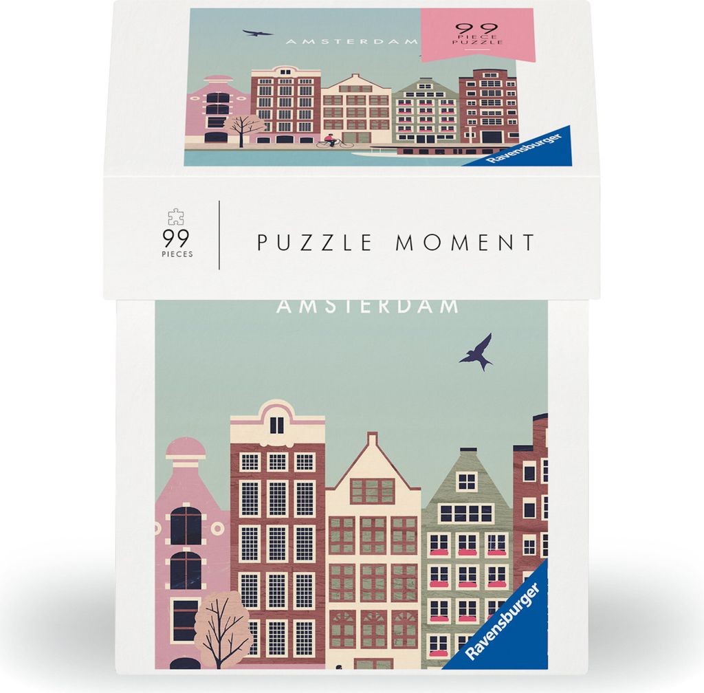 Ravensburger Puzzle 12001377 - Amsterdam - 99 Teile Puzzle Moment für Erwachsene und Kinder ab 14 Jahren