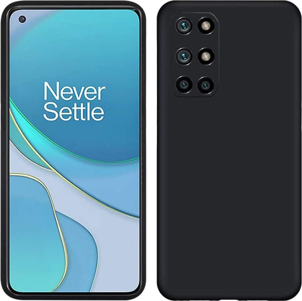 OnePlus 8T Hülle, LaimTop Flüssig Silikon Soft Gummi Schutzhülle für OnePlus 8T Schwarz