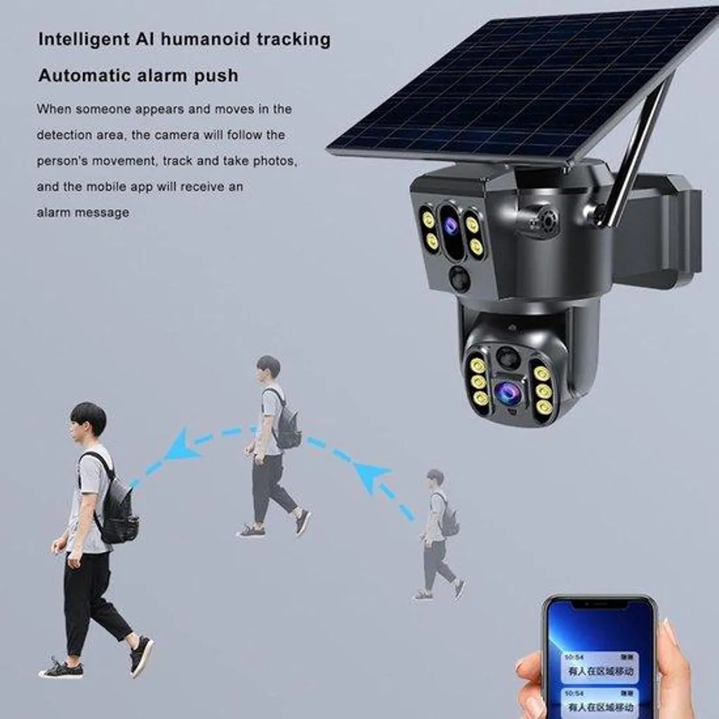 Caméra de sécurité WiFi extérieure 4K IP55 pour surveillance maison 8 MP