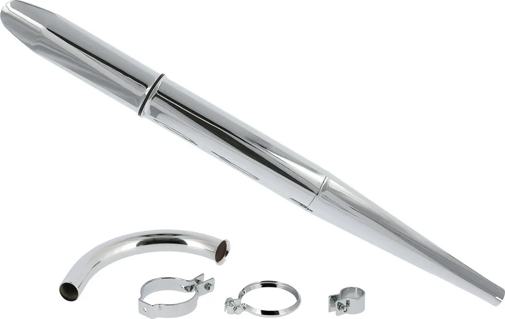Kit échappement chromé pour restaurer un Simson KR51 Schwalbe 1965