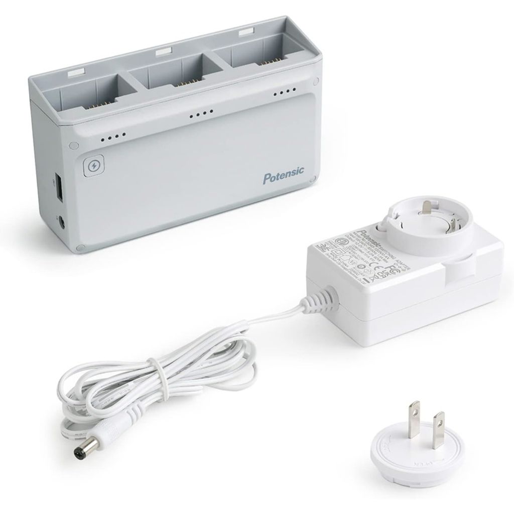 Potensic 3-Schacht-Schnellladegerät für Atom 4K 60W, mit Produktbild 