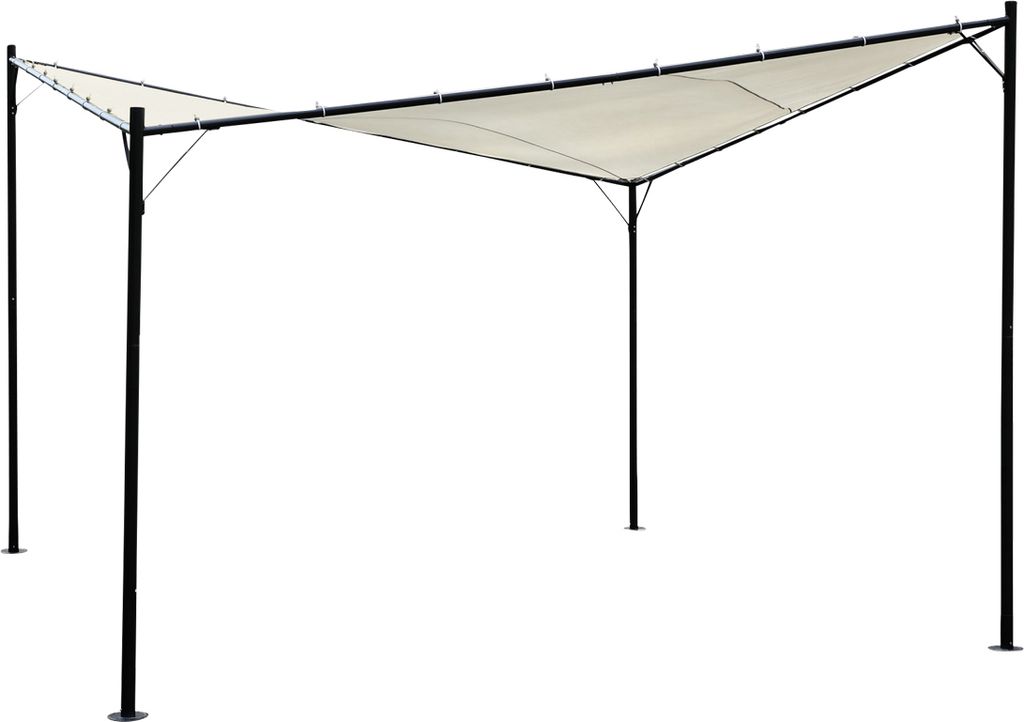 Eleganter Gartenpavillon Schmetterling Butterfly Pavillon Sonnensegel 4x4 Meter 16m² Dach, UV30+ Modell: PAROS von AS-S