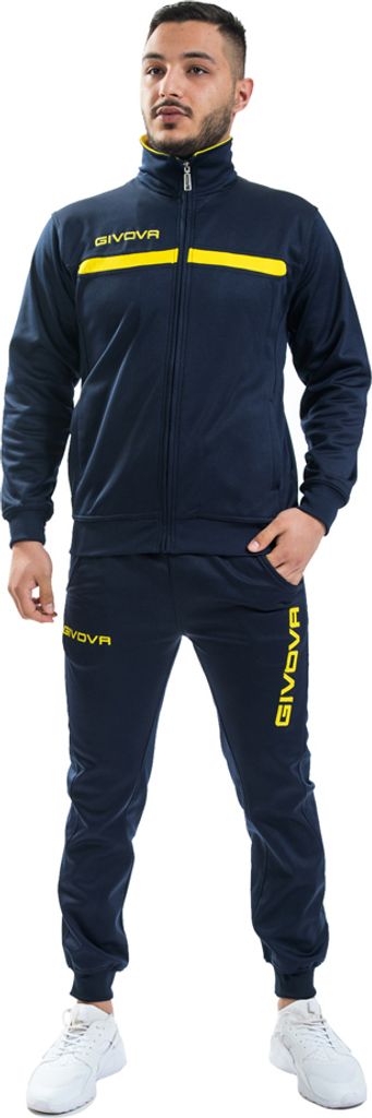 L BLU/GIALLO|Givova One Full Zip Trainingsanzug TT012-0407