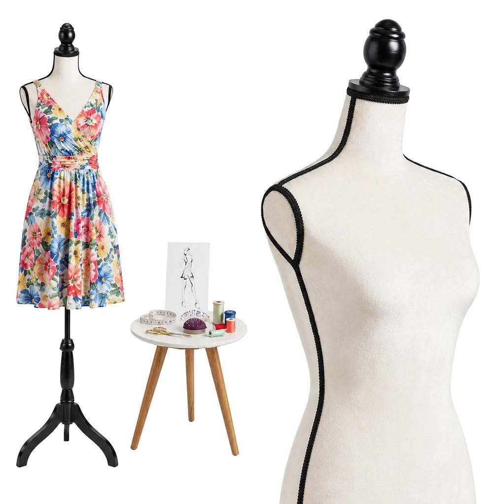 Relaxdays, manichino da cucito, femminile, taglia 36/38, Immagine del prodotto 