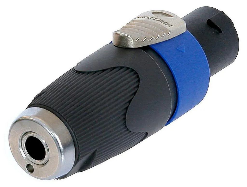 Connecteur NL4FX avec Fiche Jack 6.35mm Robuste pour Audio Pro 2P