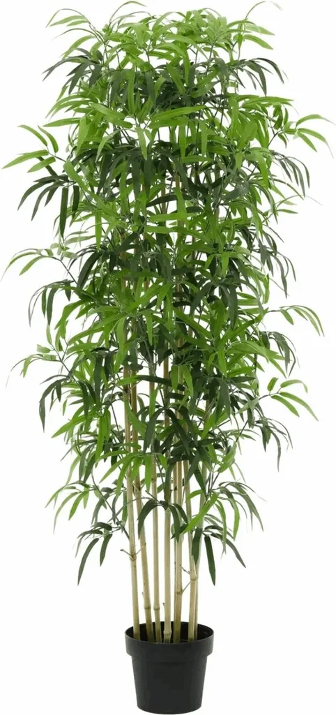 Bambou artificiel 180 cm - Grande plante verte en pot pour décoration