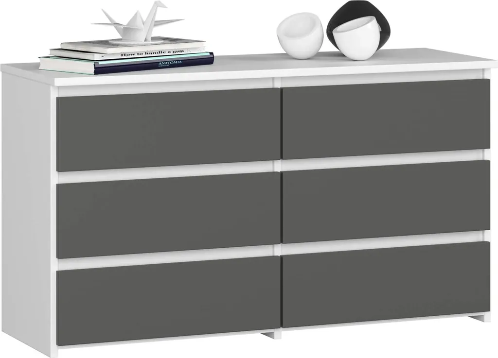 Cassettiera CL100 Elegante Bianco/Grafite - Stoccaggio per Camera