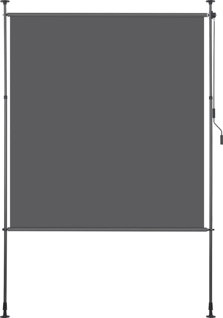 TolleTour Tenda verticale a rullo per esterni 200 x 270 cm Tenda a rullo per balconi con manovella Schermo privacy Tenda verticale senza foratura Protezione solare Protezione dal vento Antracite